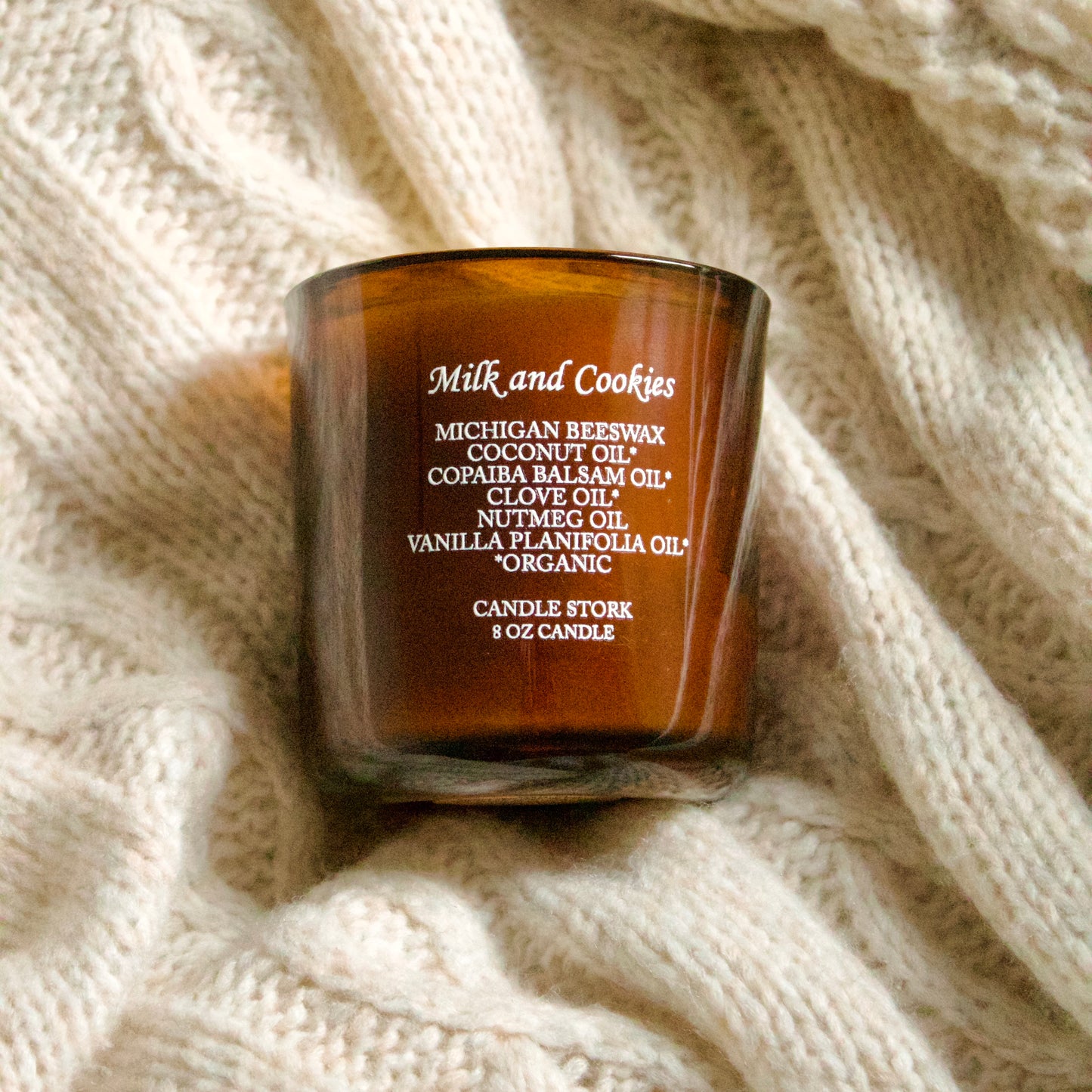 Milk and Cookies Beeswax Candle