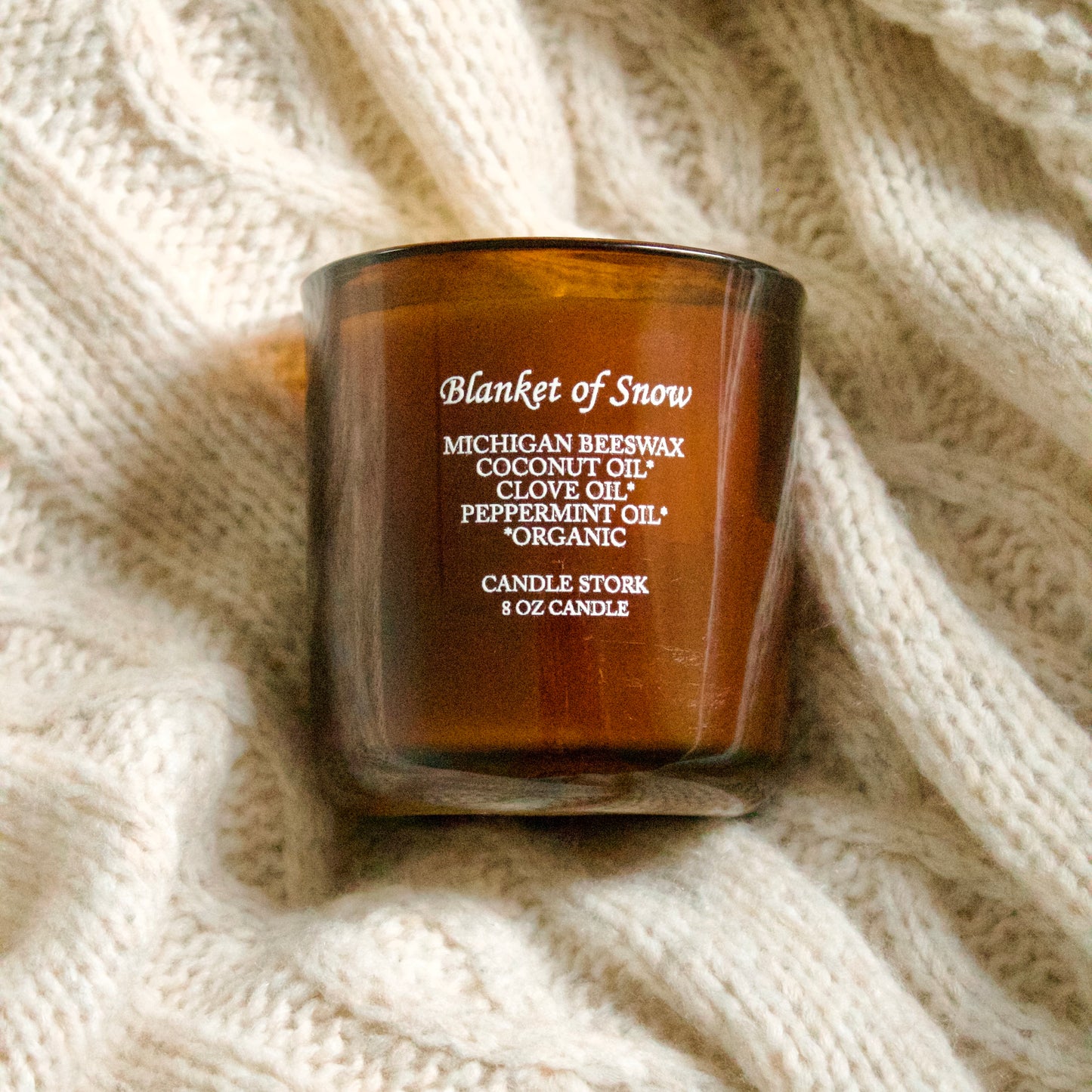 Blanket of Snow Beeswax Candle