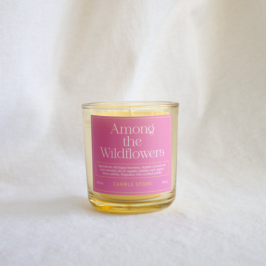 jasmine and lemon naturally scented mood boosting wellness candle