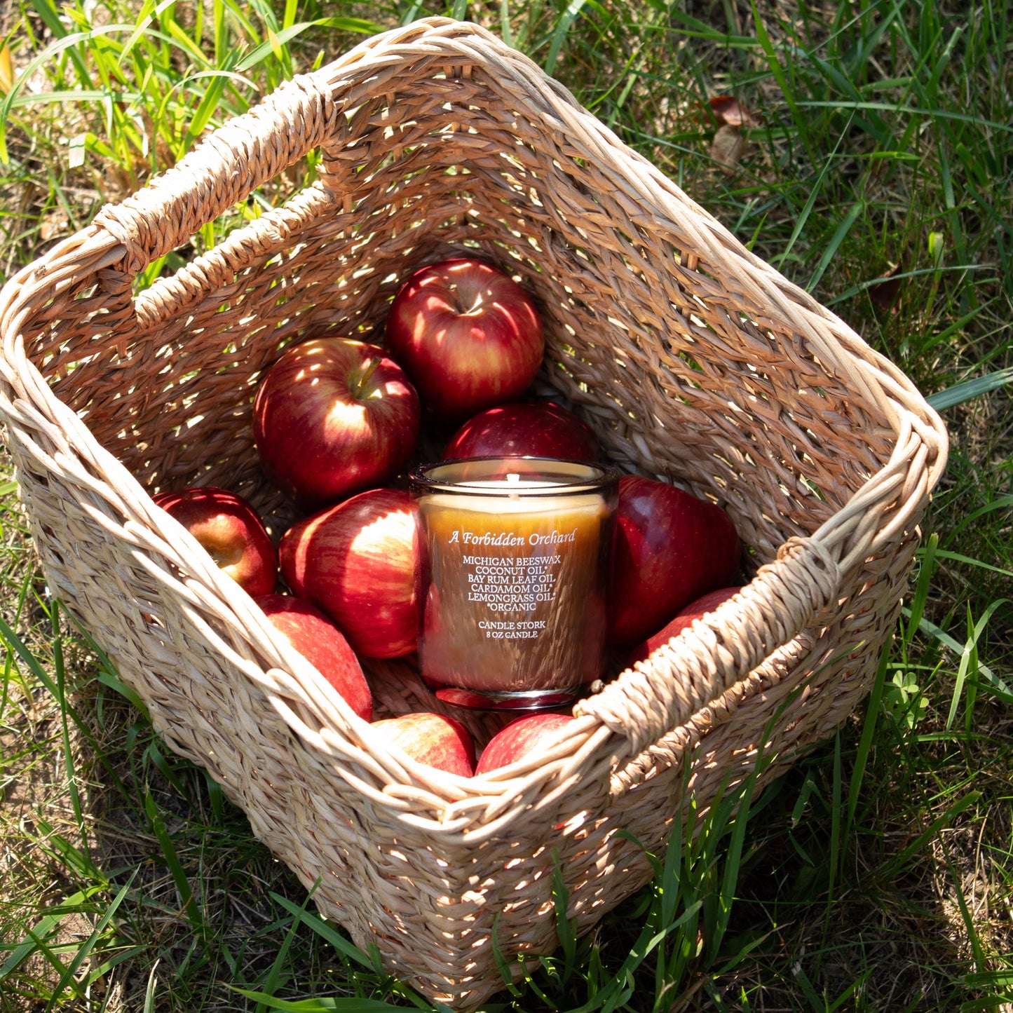 A Forbidden Orchard Beeswax Candle Candle Stork