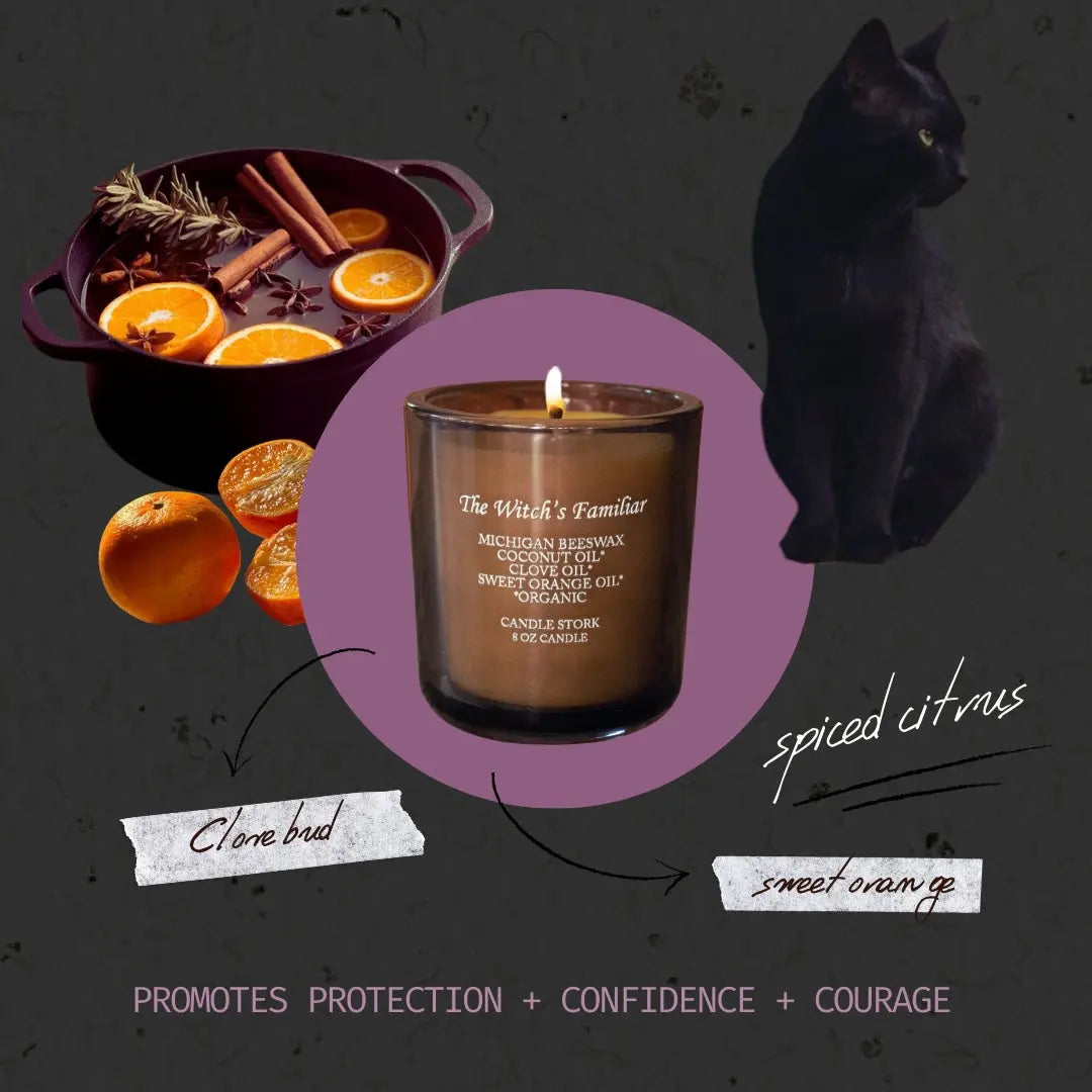 The Witch's Familiar Beeswax Candle Candle Stork