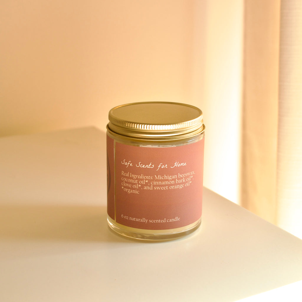 Citrus Spice Beeswax Candle - Orange Clove