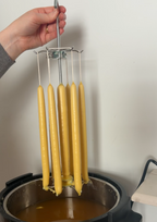 9" Beeswax Taper Candles, Hand-Dipped (Set of 2)