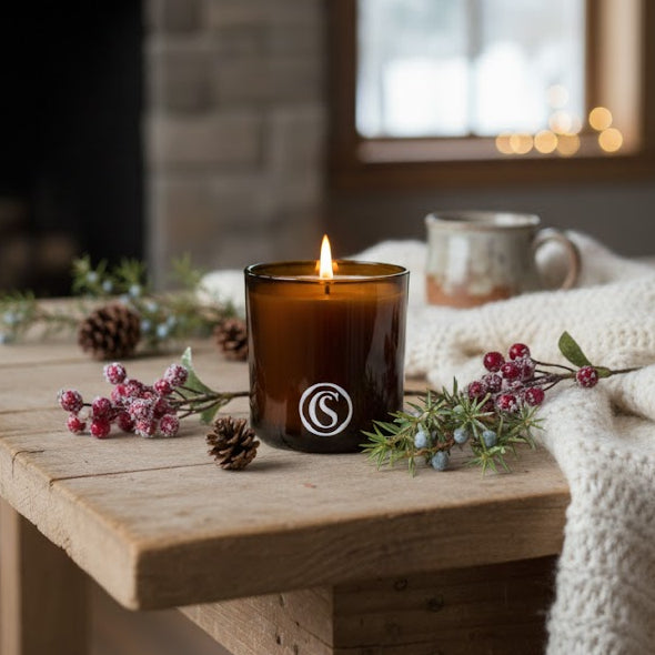 scented candle with pure essential oils