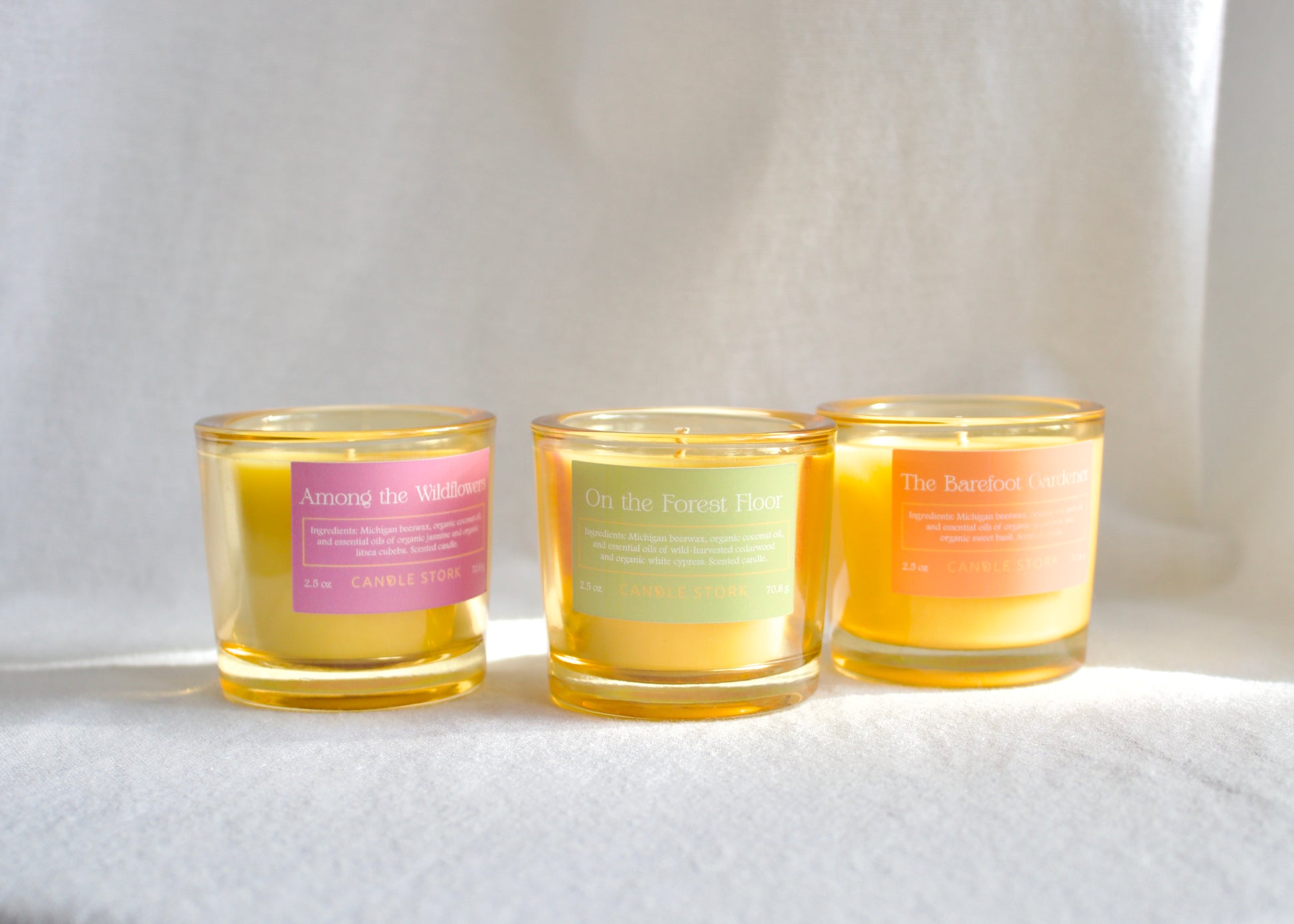 Wellness boosting aromatherapy-infused essential oil and beeswax candle minis
