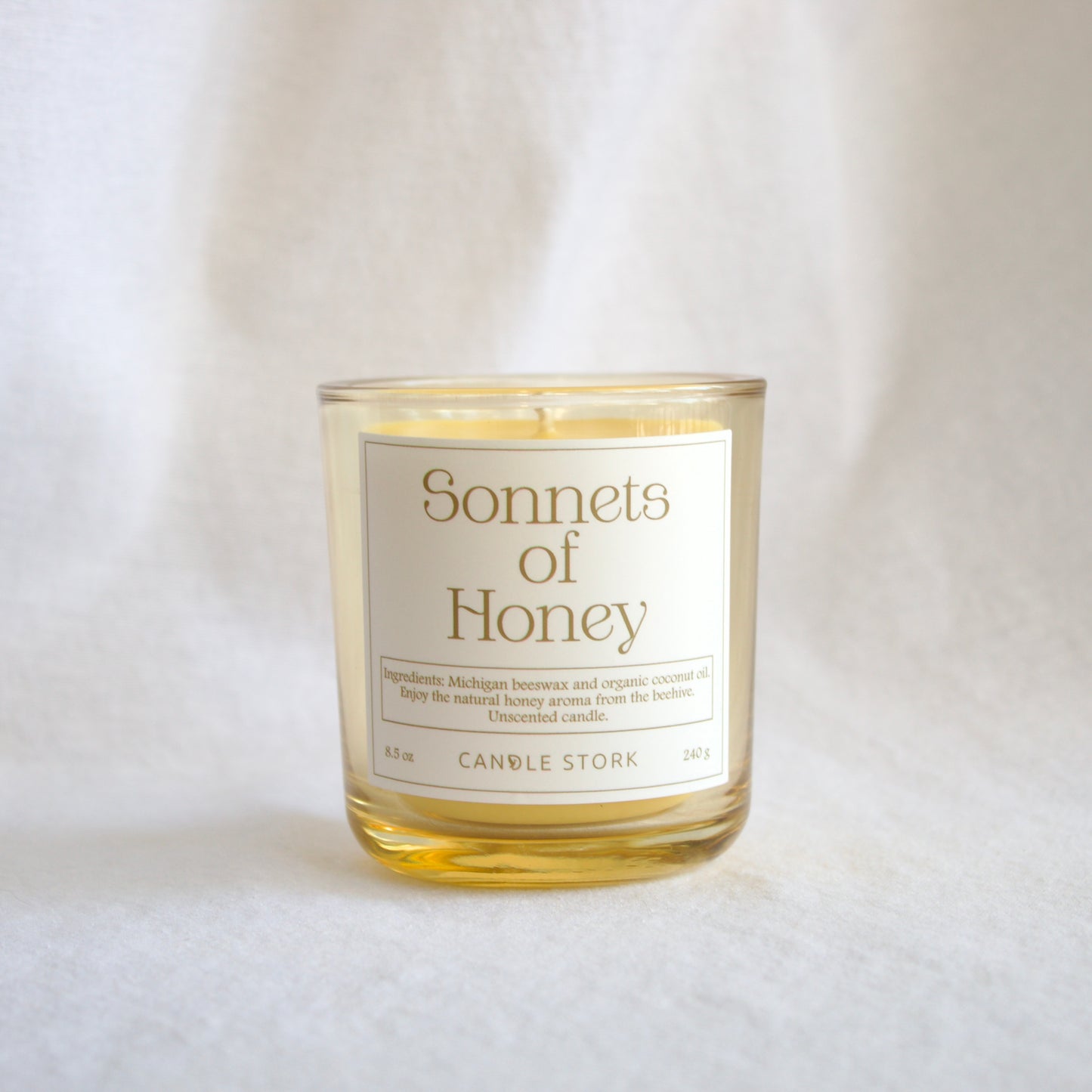 naturally honey scented sweet beeswax air purifying wellness candle