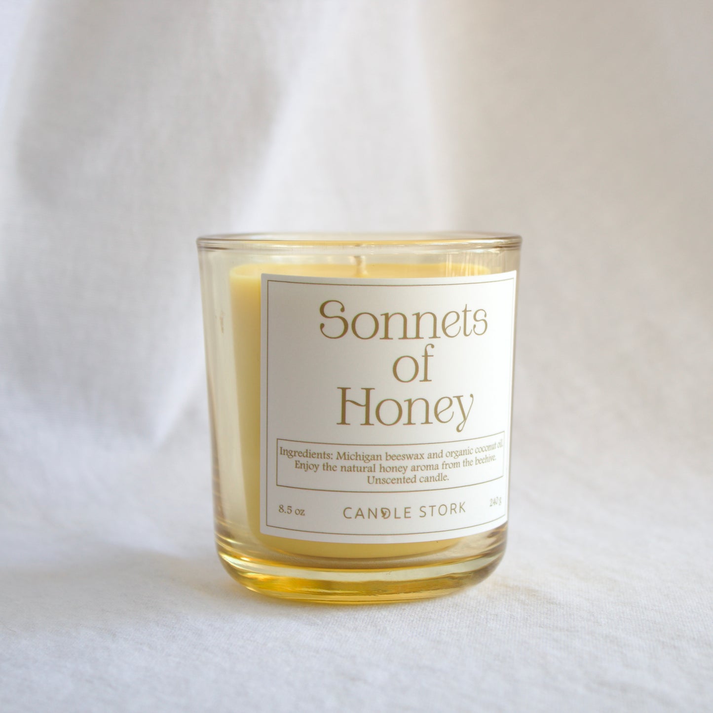 naturally honey scented sweet beeswax air purifying wellness candle