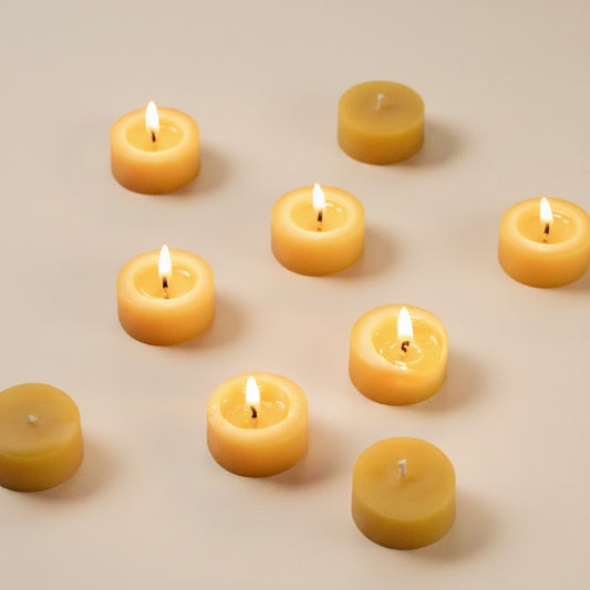 set of 12 beeswax tealights