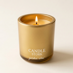 Golden Chai gold vessel mockup with supplied lettering and visible beeswax