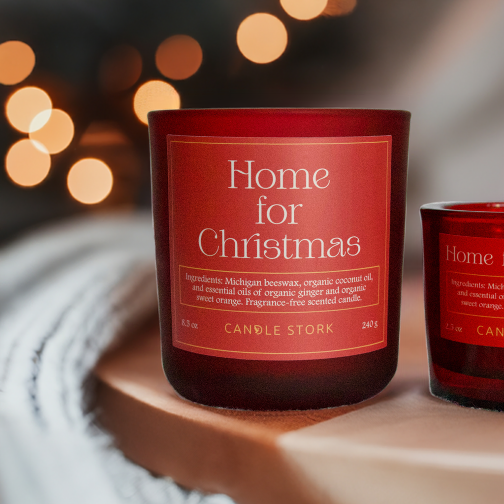 Home for Christmas Beeswax Candle