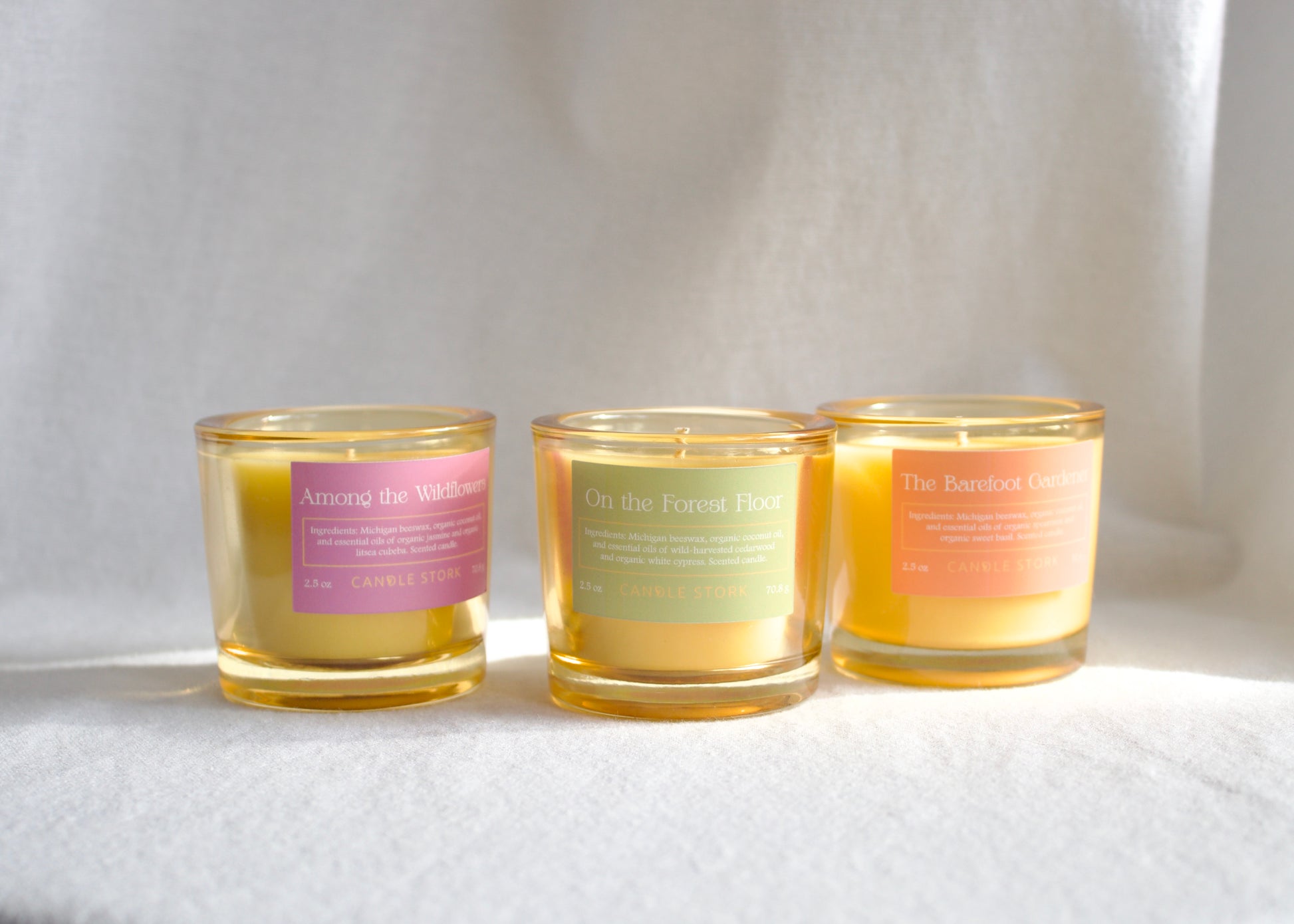candle stork flora collection mini candles